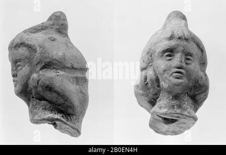 Figurine, Fragment, Kopf, Steingut, Terrakotta, 4 cm, hellenistisch -100 Stockfoto