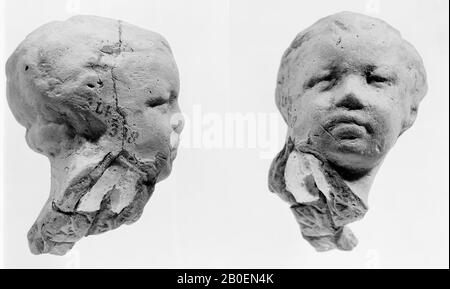 Figurine, Fragment, Kopf, Steingut, Terrakotta, 4,7 cm, hellenistisch -330 Stockfoto