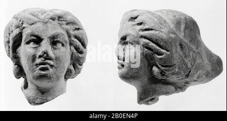 Figurine, Fragment, Kopf, Steingut, Terrakotta, 3,1 cm, Roman 0 Stockfoto