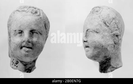Figurine, Fragment, Kopf, Steingut, Terrakotta, 2,3 cm, hellenistisch -330 Stockfoto