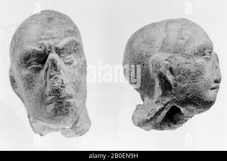 Figurine, Fragment, Kopf, Steingut, Terrakotta, 4,7 cm, Roman 0 Stockfoto