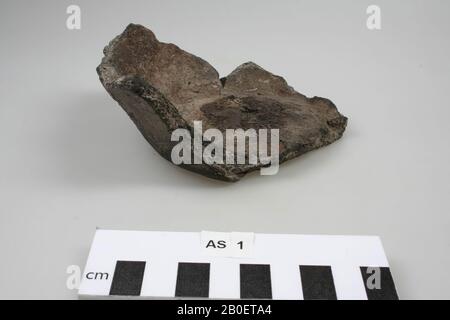 Das niederländische Mittelalter, Fragment, Keramik, handförmig, 12,9 x 11,9 x 5 cm, Mittelaltertüm, Niederlande, Groningen Stockfoto