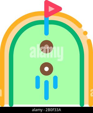 Abbildung: Vektordarstellung Des Golffeldsymbols Stock Vektor