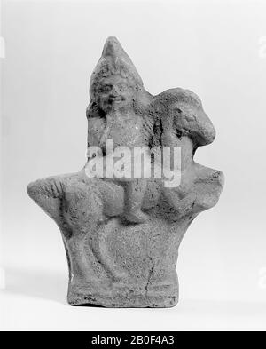 Harpokrates, sitzend, Pferd, Votivstatue, Terrakotta, 16 cm, Griechisch-römische Zeit, römische Kaiserzeit, Ägypten Stockfoto