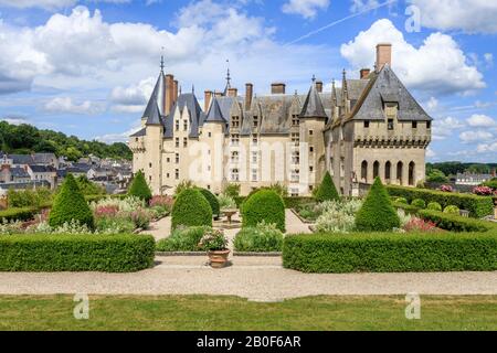 Frankreich, Indre et Loire, regionaler Naturpark der Loire-Touraine, Loire-Tal, das von der UNESCO zum Weltkulturerbe erklärt wird, Langeais, Chateau de Langeais Par Stockfoto