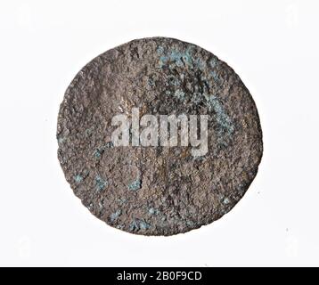 Die niederländische Römerzeit, Münze, Dupondius, Hadrian, Metall, Kupfer, Diam., 25 mm, WT., 7,20 gr, roman 117-138, Niederlande, Gelderland, Maasdriel, Rossum Stockfoto