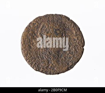 Niederländische Römerzeit, Münze, Sestertius, Hadrian, Metall, Kupfer, Diam., 31 mm, WT., 17,98 gr, roman 117-138, Niederlande, Gelderland, Maasdriel, Rossum Stockfoto