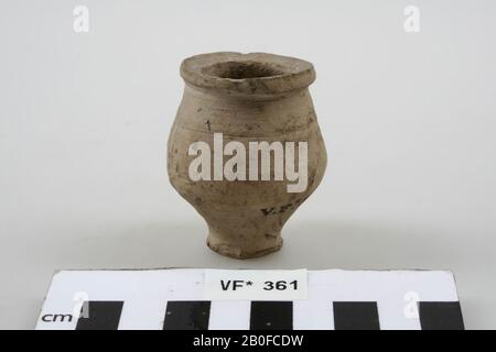 Niederländische Römerzeit, Vase, Steingut, h, 5,4 cm, Diam, 4,5 cm, roman, Niederlande, Utrechter, Bunnik, Vechten Stockfoto