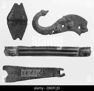 Niederländische Römerzeit, Armaturen, Metall, Bronze, roman 15-250, Niederlande, Utrechter, Bunnik, Vechten, Houtense Vlakte Stockfoto