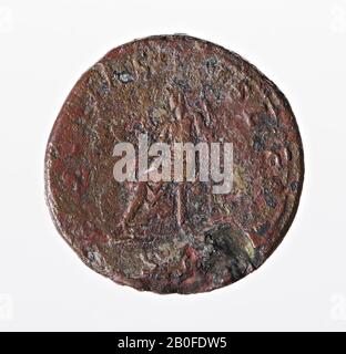 VZ: Kaiserlicher Leiter r., Aegis, IMP CÄSAR TRAIANUS HADRIANUS Aug. TR P Cos III, Kz: Sitzende Libertas l., LIBERTAS PuBLICA S C, Münze, Sestertius, Hadrian, Metall, Kupfer, Diam. 34 mm, WT. 26,15 gr, roman 19-121, unbekannt, unbekannt, unbekannt, unbekannt Stockfoto