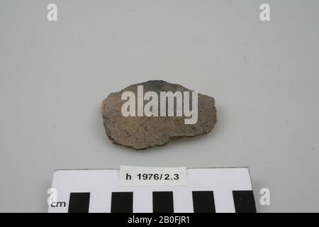 Das niederländische Mittelalter, Wandsplitter, Steingut, glattwandig, 7,1 x 5,4 cm, lmeb, Niederlande, Südholland, Rotterdam, Terbregge Stockfoto