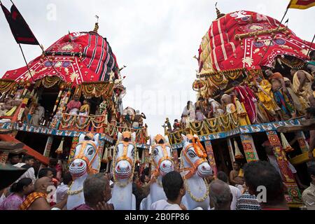 Das Bild von Rath Yatra oder Karre Festival von Jagannath in Puri, Odisha, Indien, Asien Stockfoto