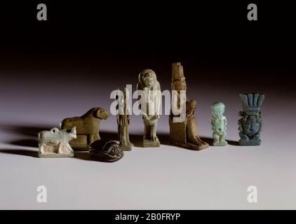 Statue, Anubis, stehend, Amulett, gott, Steingut, 4,4 cm, Ägypten Stockfoto