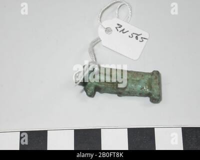 Statue, Anubis, stehend, Amulett, gott, Faienz, 3,3 cm, Ägypten Stockfoto