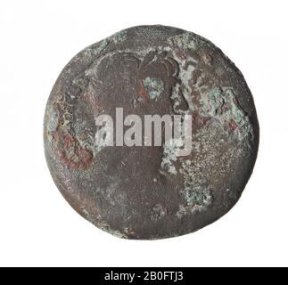Coin, aes-33, Trajan, Vz: Trajanuskop r., Aegis, [AUT TRAIA Stockfoto