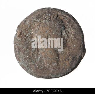 Coin, aes-33, Trajan, Vz: Trajanuskop r., [AUT KAIS Stockfoto
