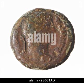 Coin, AES-23, Hadrian, Vz: Hadrians Kopf r., [AUT KAI Stockfoto