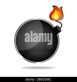 Sprengstoff Auf EINEM weißen Hintergrundvektor, Geeignet Für Grußkarten-, Poster- Oder T-Shirt-Druck. Stock Vektor