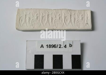 Uralter Naher Osten, Dichtung, Gips, H 2,8 cm, W 8,7 cm, Stärke 0,6 cm Stockfoto