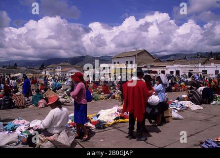 ECUADOR, HIGHLANDS, PUJILI, LOKALER INDISCHER MARKT Stockfoto