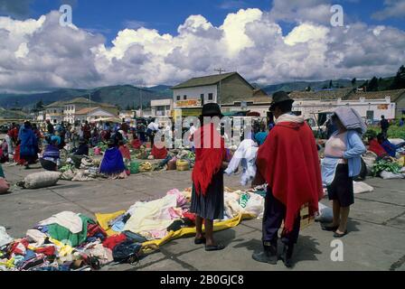 ECUADOR, HIGHLANDS, PUJILI, LOKALER INDISCHER MARKT Stockfoto