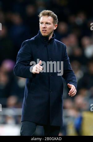 LONDON, GROSSBRITANNIEN. 19. Februar Julian Nagelsmann Manager von RB Leipzigwährend der Champions-League-Runde 16 zwischen Tottenham Hotspur und RB Leipzig AT Stockfoto