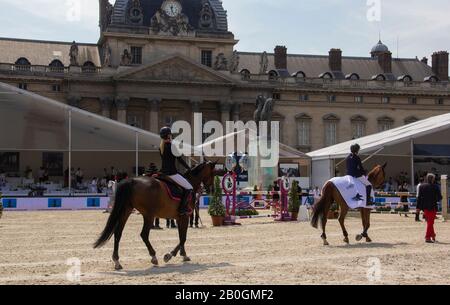 Champs de Mars Reitwettbewerb, Paris Stockfoto