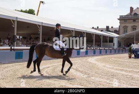 Champs de Mars Reitwettbewerb, Paris Stockfoto