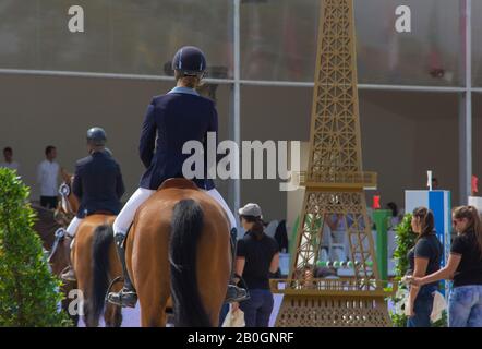 Champs de Mars Reitwettbewerb, Paris Stockfoto