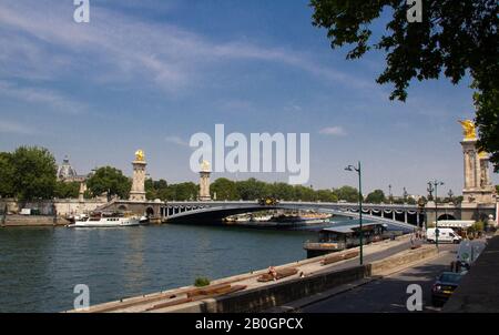 Pont Alexandre III, Paris Stockfoto