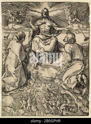 Albrecht Dürer, deutsch 1471-1528, Die Kleine Passion: Das Jüngste Gericht, 1509-1511, Holzschnitt auf Papier, Bild: 4 7/8 x 3 3/4 Zoll. (12,4 x 9,6 cm Stockfoto