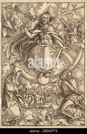 Hans Baldung, deutsch 1484-1545, Art von Albrecht Dürer, (deutsch 1471-1528), Das Jüngste Gericht, 1894-1545, Gravur auf Papier, Rand: 10 9/16 x 7 1/4 Zoll. (26,8 x 18,4 cm Stockfoto