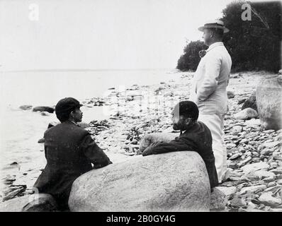 Unbekannt, Am Ufer des Champlainsees, in der Nähe von Plattsburg, ca. 1900, Albumen Print, Gesamt: 6 1/8 x 8 1/16 Zoll (15,6 x 20,5 cm Stockfoto