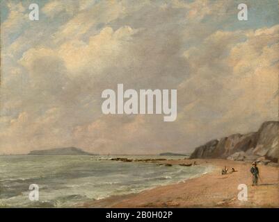 John Constable, Englisch, 1776-1837, Osmington Bay, 1816, Öl auf Leinwand, 9 3/16 x 12 1/16 Zoll (23,3 x 30,6 cm Stockfoto