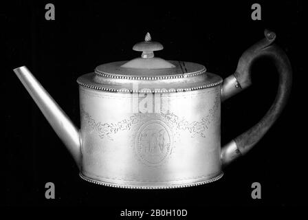 Paul Revere Jr., amerikanisch, 1735-181, Teapot, c 1.810 cm, Silber, 5 3/4 x 10 7/8 x 3 5/8 Zoll (14,6 x 27,6 x 9,2 cm Stockfoto