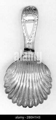 Joseph Willmore, Britisch, ab 1805 aktiv, Caddy Spoon, 1833/34, Silber, Gesamt: 3 1/8 Zoll (7,9 cm Stockfoto