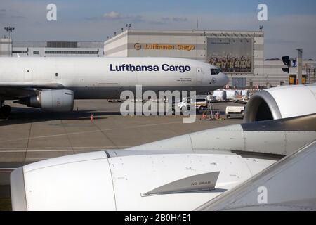 20.03.2019, Frankfurt am Main, Hessen, Deutschland - McDonnell Douglas MD-11 von Lufthansa Cargo am Frankfurter Flughafen. 00S190320D025CAROEX.JPG [MODEL RELEA Stockfoto