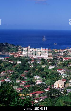 GRENADA, FORT FREDERICK, BLICK AUF ST. GEORGE'S Stockfoto