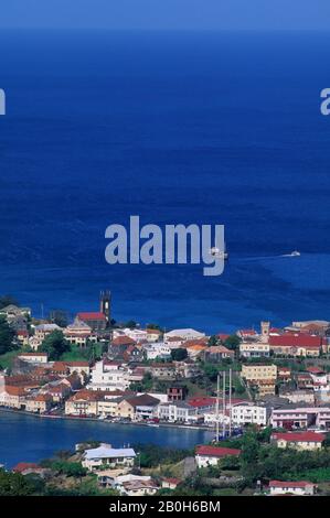 GRENADA, FORT FREDERICK, BLICK AUF ST. GEORGE'S Stockfoto