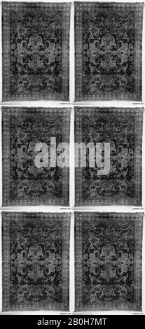Polonaise Carpet mit Trefoil Border, Carpet, 17. Jahrhundert, Dem Iran zugeschrieben, wahrscheinlich Kashan, möglicherweise Isfahan, Seide, Metallfaden, L. 81 x W. 55 Zoll. (205,74 x 139,7 cm), Textil-Rugs Stockfoto