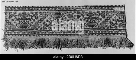 Band, Italienisch, 16. Jahrhundert, Italienisch, Seide, L. 12 x W. (ohne Rand) 3 Zoll (30,5 x 7,6 cm), Textil-Woven Stockfoto