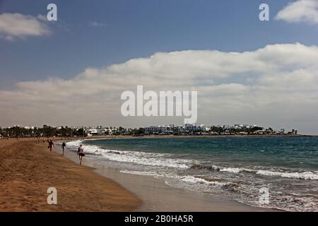 Playa de los Pocillos, Puerto del Carmen, Lanzarote Stockfoto