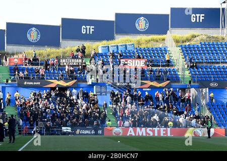 Getafe, Spanien. Februar 2020. Getafe, 20-02-2020, Coliseum Alfonso Prez, UEFA Europa League, Fußballsaison 2019/2020. Ajaxfans Credit: Pro Shots/Alamy Live News Stockfoto