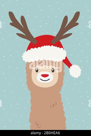 weihnachtslama Stock Vektor
