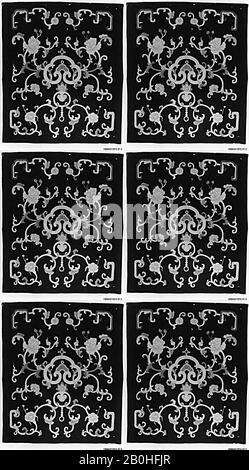 Panel, China, 17. Bis 18. Jahrhundert, China, Seide, Metallfaden, 15 3/4 x 13 3/4 Zoll (40,01 x 34,92 cm), Textil-Tapestry Stockfoto