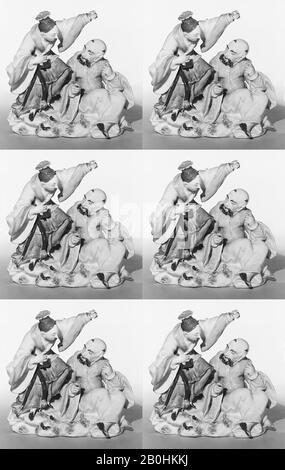 Derby Porzellan-Fabrik, Chinoiserie Gruppe, Britisch, Derby, Derby Porzellan-Fabrik Derby (Britisch, 1751-1751), 1755-55, Britisch, Derby, Pasta-Porzellan, 7 × 6 3/4 Zoll. (17,8 × 17,1 cm), Ceramics-Porzellan Stockfoto