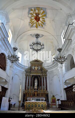 Innenansicht der Kirche san Cataldo 24. September 2019 Erice Sizilien-Italien Stockfoto