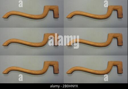 Rituelles Werkzeug für die "Öffnung des Mundes"-Zeremonie, Neues Reich, Dynastie 18, gemeinsame Herrschaft der Hatschepsut und Thutmose III, Ca. 1479-1458 v. Chr., Aus Ägypten, Oberägypten, Theben, Deir el-Bahri, Tempel der Hatschepsut, Grundzahlung 3 (C), 1923-24, Holz, l. 27 cm (10 5/8 Zoll Stockfoto