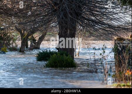 Tewksbury Winter Floods, Ende 2019. Stockfoto