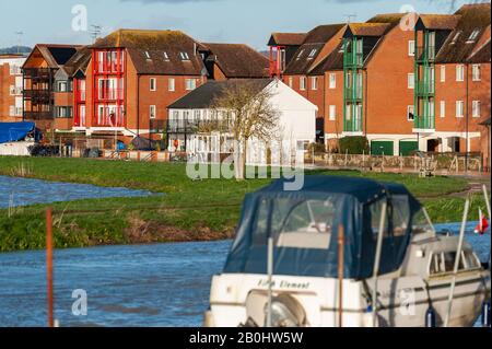 Tewksbury Winter Floods, Ende 2019. Stockfoto